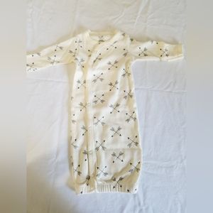 Touched by Nature Premie Organic cotton crossed arrow gown
